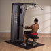 body solid pro dual lat pull down mid row machine dlat sf seated row workout