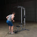 body solid pro lat machine man bent over row