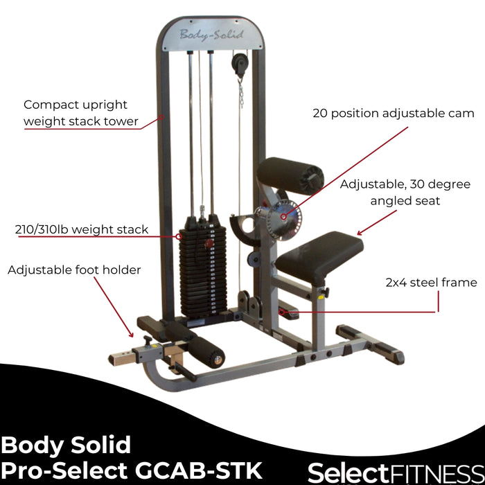 body solid pro select ab and back machine highlights