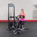 body solid pro select gcab stk ab and back machine woman using roller