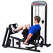 body solid pro select leg and calf press machine glp stk side view