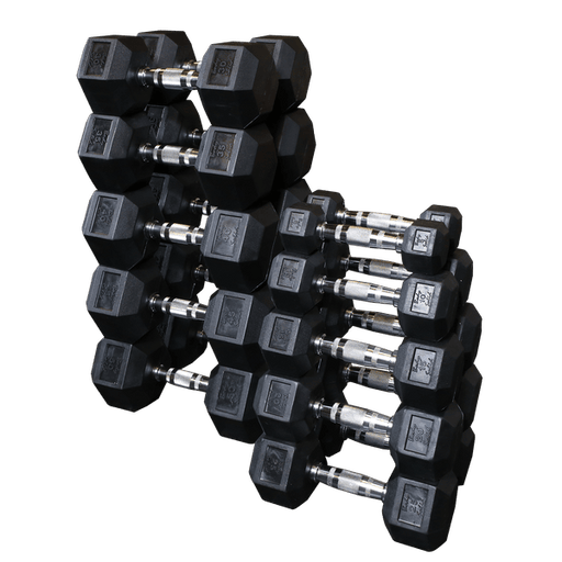Body Solid Rubber Hex Dumbbell Sets