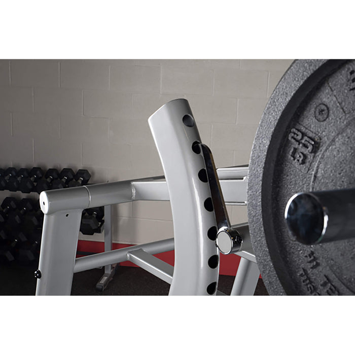 body solid sls500 pro clubline leverage squat machine range of motion