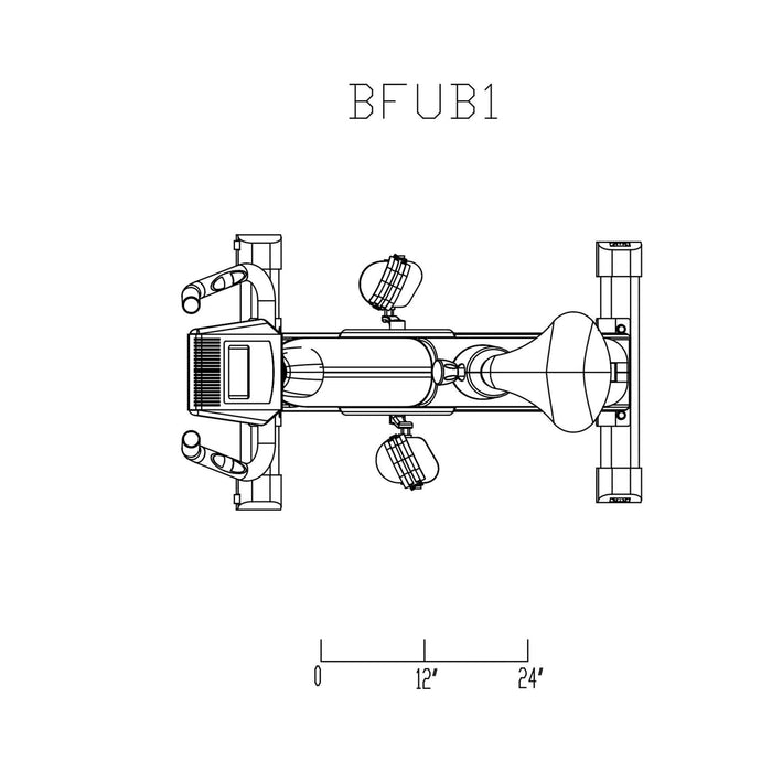 body solid upright bike bfub1 top view dimensions