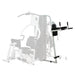 body solid vkr30 vertical knee raise station corner view with exm3000lps fade