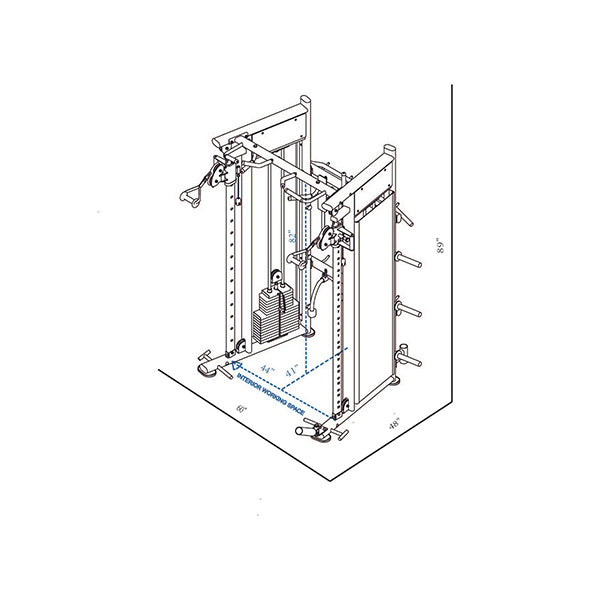 bodykore mx1161ex dynamic functional trainer dimensions