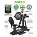 dynamic fluid m850 ube upper body ergometer features diagram