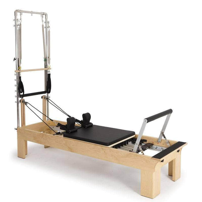 Elina Pilates Physio Wood Reformer With Tower In Black