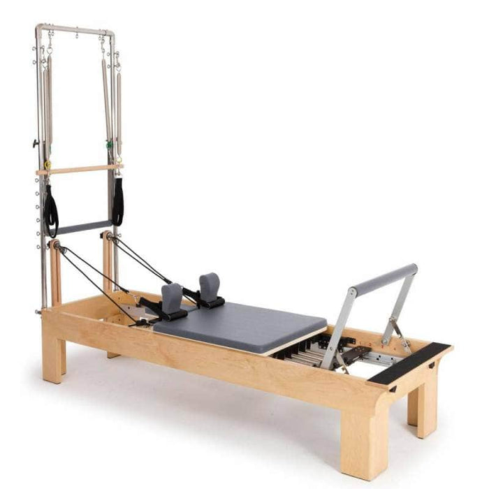 Elina Pilates Physio Wood Reformer With Tower In Grey