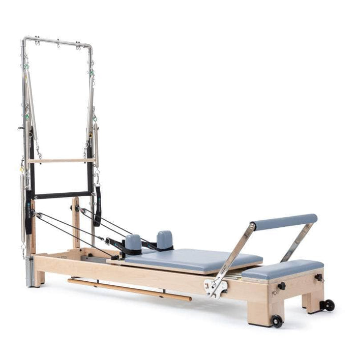 Elina Pilates Wooden Reformer Lignum With Tower Blue