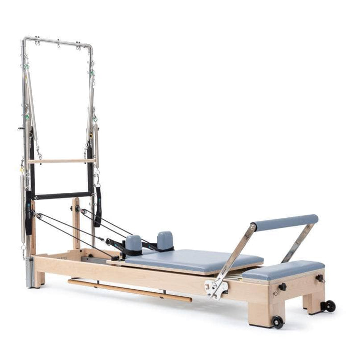 Elina Pilates Wooden Reformer Lignum With Tower Grey