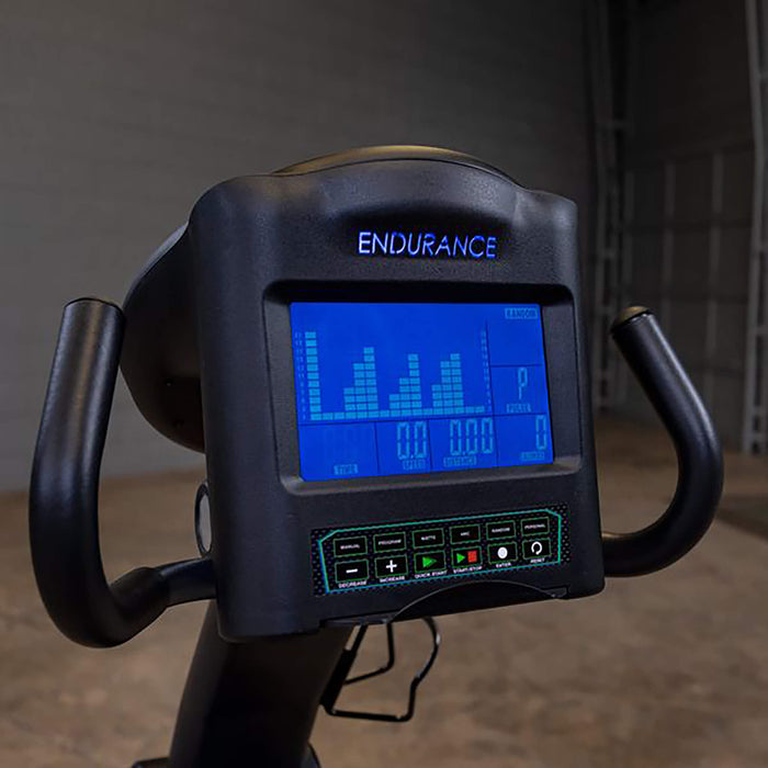 endurance b4rb recumbent bike console display
