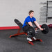 gfid100 flat incline decline bench biceps curl with barbell