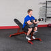 gfid100 flat incline decline bench biceps curl with dumbbells