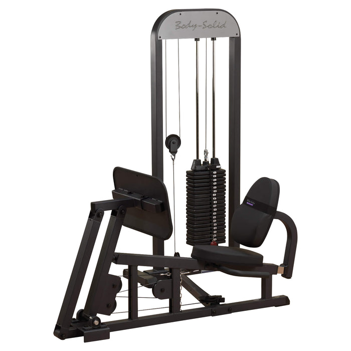 glp stk pro select leg and calf press machine front view