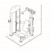 gr621 dual axis chest press dimensions