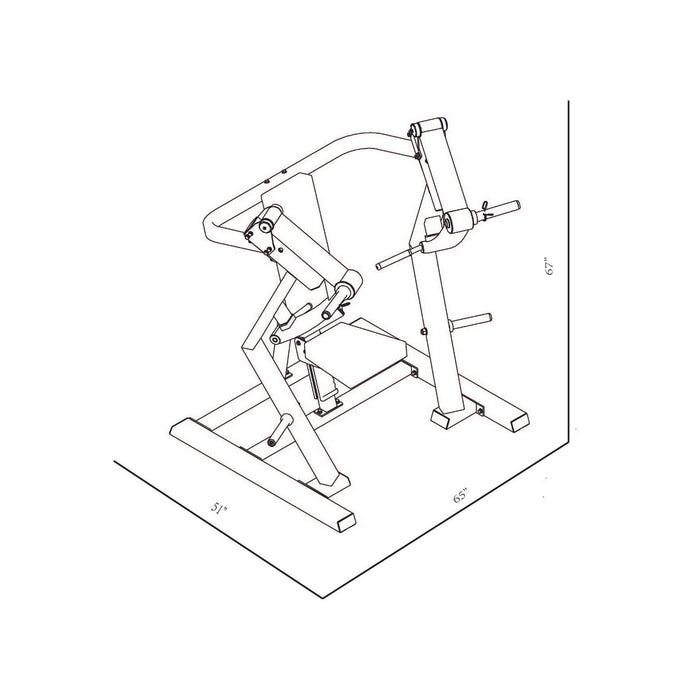 gr801 chest press machine corner dimensions