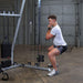 leg raises single stack functional trainer pft50 squat