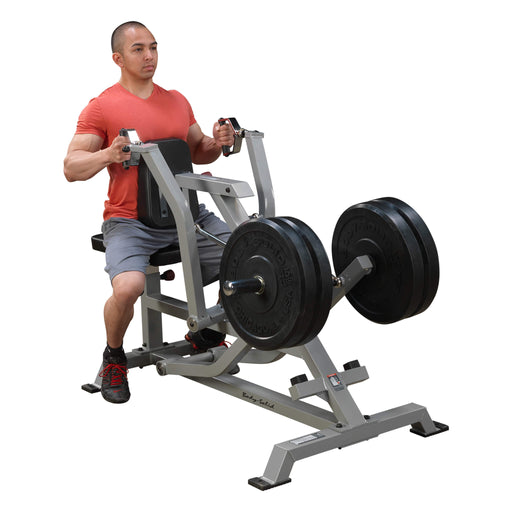 leverage seated row machine pro clubline front side view