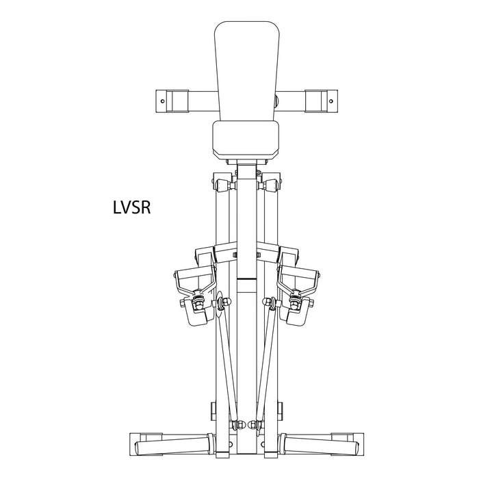 lvsr leverage seated row machine dimension