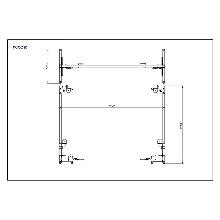 pcco90x powerline cable crossover machine dimensions