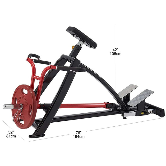 pltr plate loaded t bar row dimensions