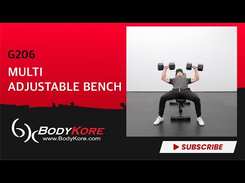 BodyKore G206 Signature Series Commercial Adjustable Bench  Exercises