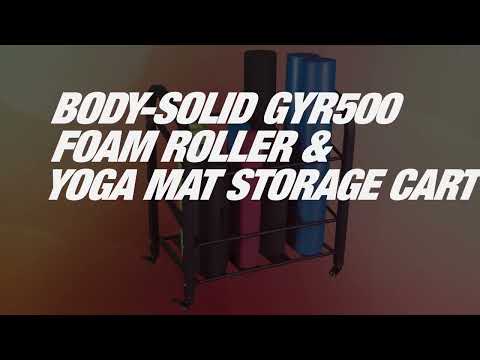 Body Solid GYR500 Foam Roller and Yoga Mat Rack