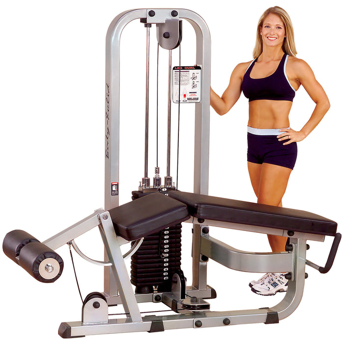 pro clubline slc400g leg curl machine front view