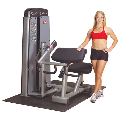 pro dual bicep and tricep machine dbtc sf with female model