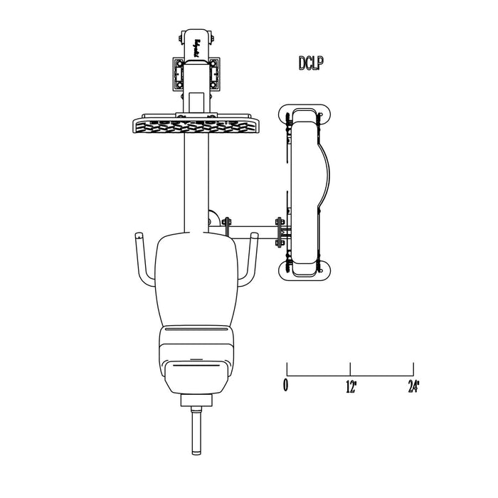 pro dual dclp sf leg and calf press machine dimensions