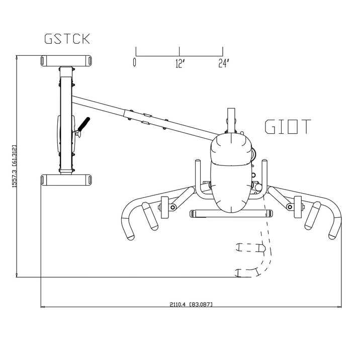 pro select giot stk inner outer thigh machine dimensions