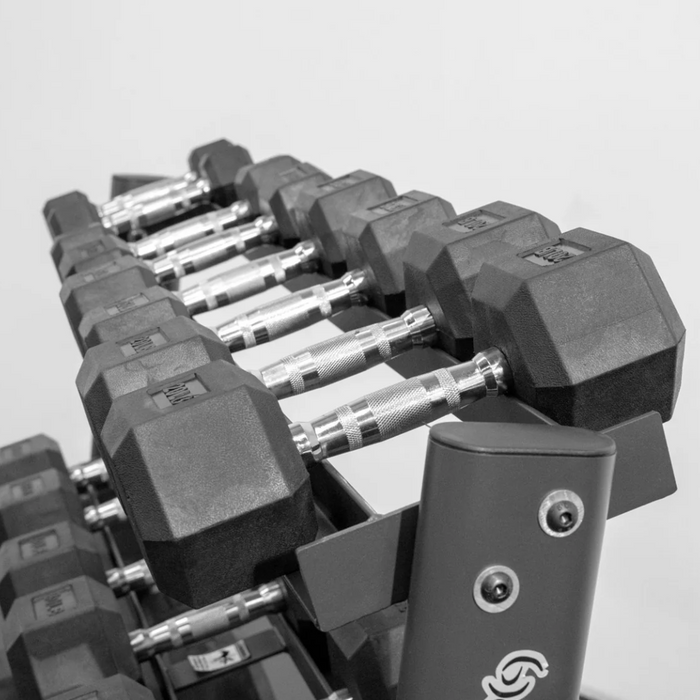 rubber hex dumbbell set