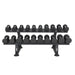 TKO 10-Sided Rubber Dumbbell Set With Rack