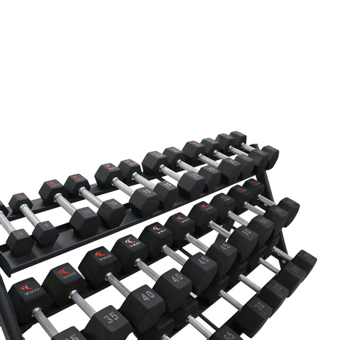 TKO 3 Tier Horizontal Dumbbell Rack for 15 Pairs