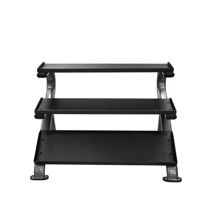 TKO 5-50 Lb. Dumbbell Set with 890HDR 3 Tier Commercial Rack