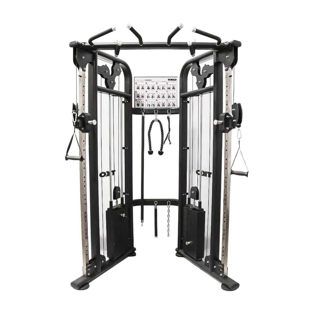 TKO 9050 Functional Trainer Dual Cable Machine Black