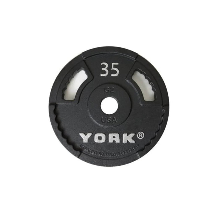 York Barbell G-2 Cast Iron Olympic Plates 35lbs