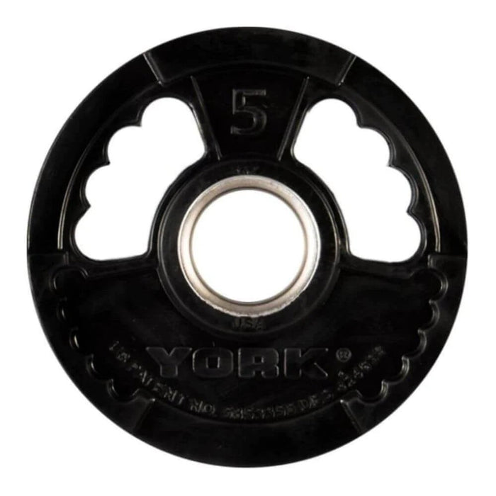York Barbell G2 Dual Grip Rubber Encased Olympic Weight Plates 5lb