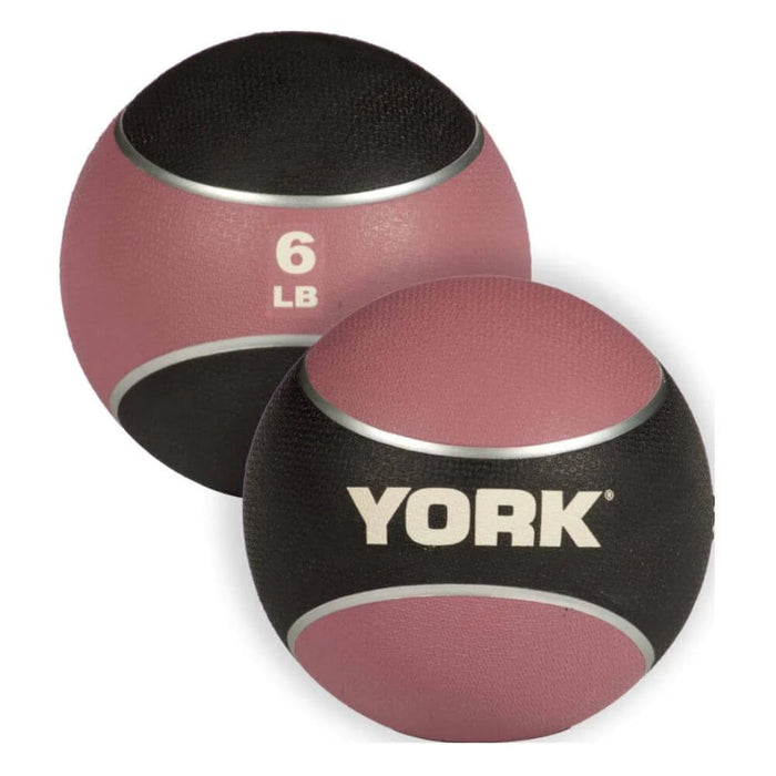 York Barbell Rubber Medicine Ball 6lbs - Pink