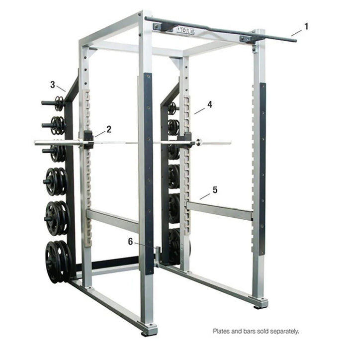 York Barbell STS Power Rack with Hook Plates Parts