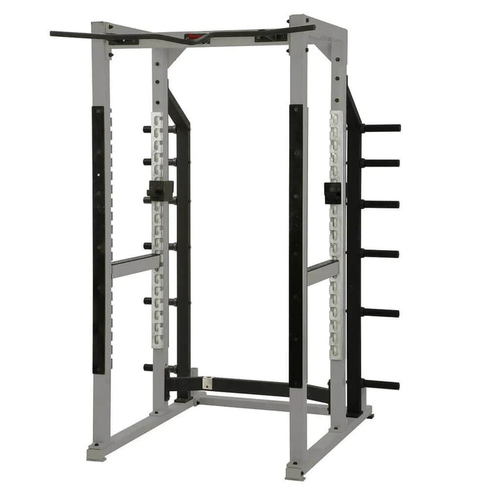 York Barbell STS Power Rack with Hook Plates Silver