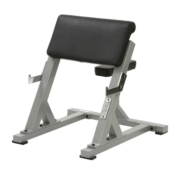 York Barbell STS Preacher Curl Bench Silver